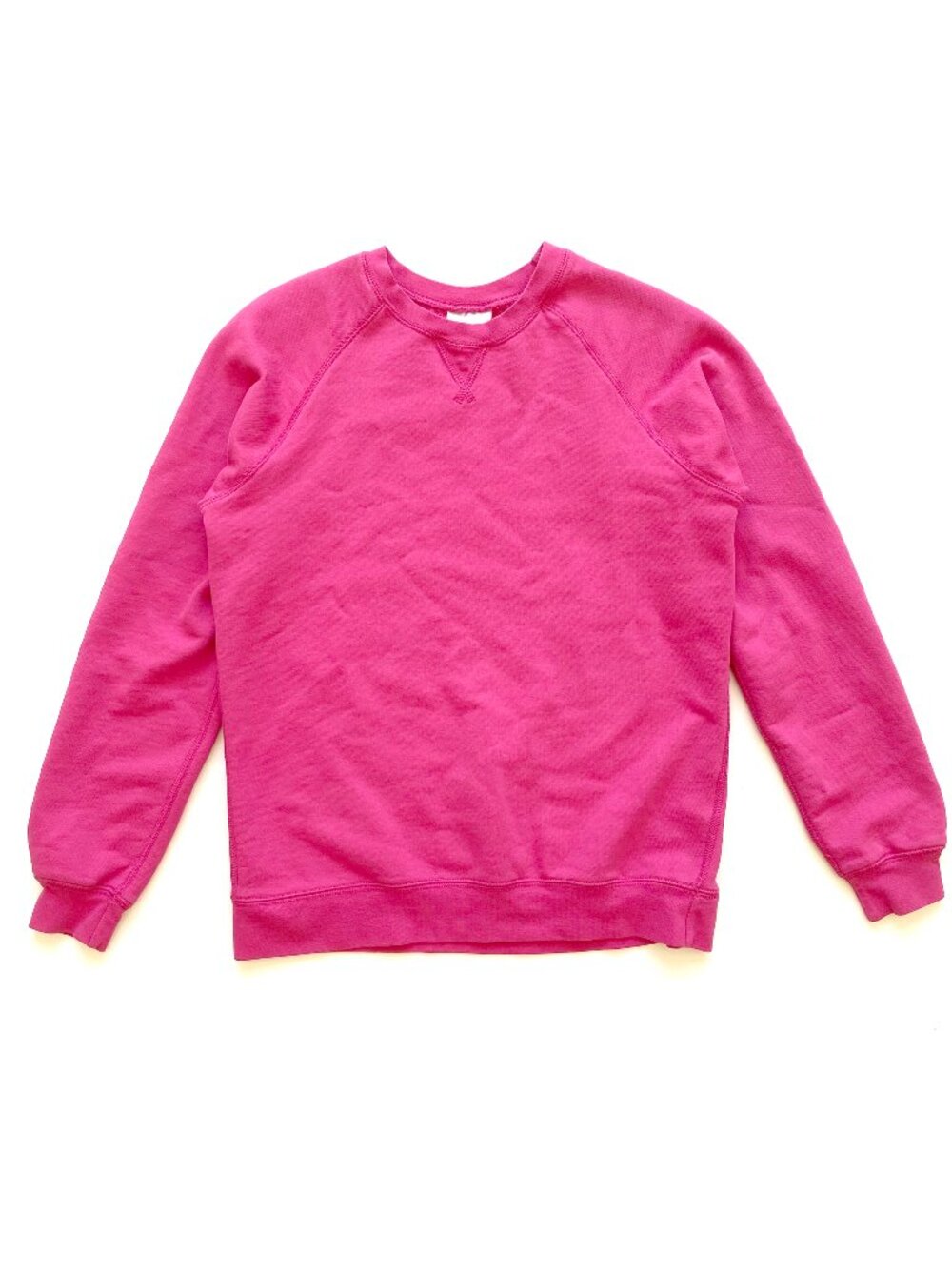Hanna Andersson 14-16 160 French Terry Cotton Sweatshirt Pink Raglan Sleeve